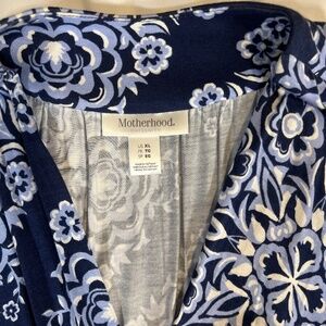 Motherhood Maternity Surplice Maxi Dress Blue Size XL